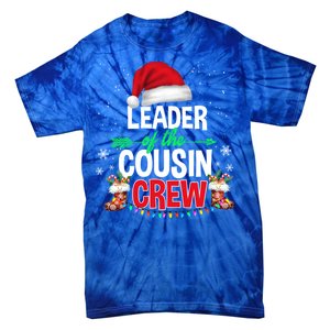 Leader Of The Cousin Crew Christmas Santa Hat Xmas Funny Gift Tie-Dye T-Shirt