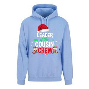 Leader Of The Cousin Crew Christmas Santa Hat Xmas Funny Gift Unisex Surf Hoodie