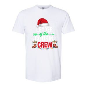 Leader Of The Cousin Crew Christmas Santa Hat Xmas Funny Gift Softstyle CVC T-Shirt