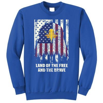 Land Of The Free And The Brave Proud American Honored Usa Gift Sweatshirt