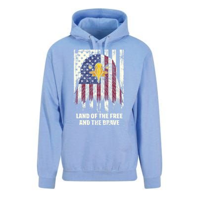 Land Of The Free And The Brave Proud American Honored Usa Gift Unisex Surf Hoodie