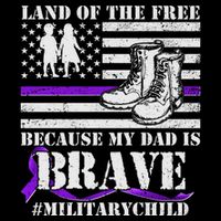 Land Of The Free Because My Dad Is Brave #MilitaryChild Impact Tech Backpack