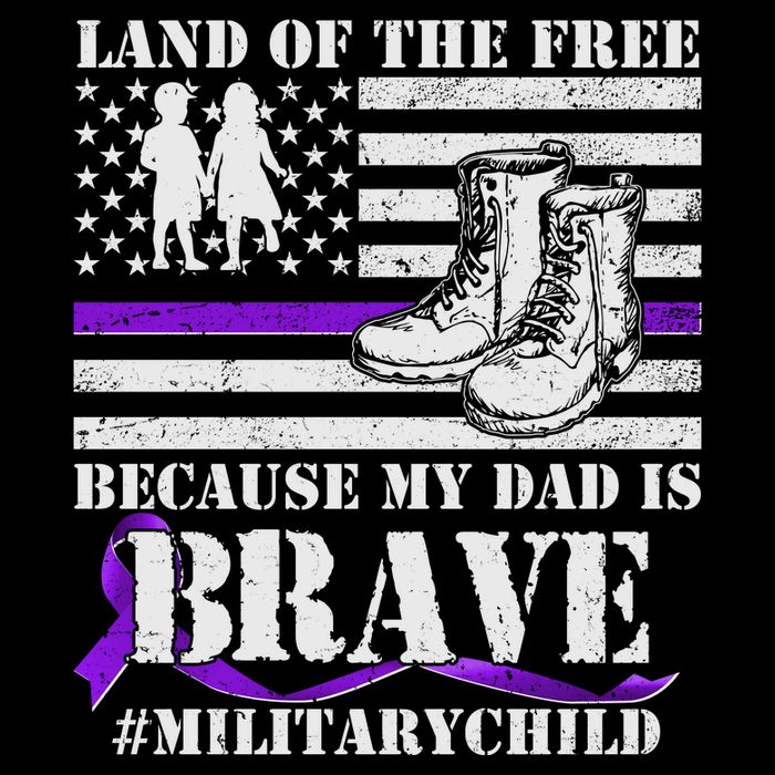 Land Of The Free Because My Dad Is Brave #MilitaryChild Impact Tech Backpack