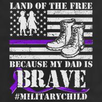 Land Of The Free Because My Dad Is Brave #MilitaryChild Adult Drive Performance Visor