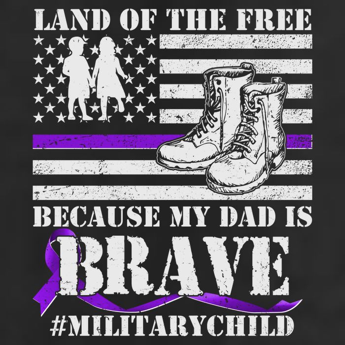 Land Of The Free Because My Dad Is Brave #MilitaryChild Adult Drive Performance Visor