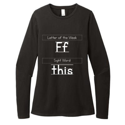 Letter Of The Week FF Sight World This Funny Teacher Life Womens CVC Long Sleeve Shirt