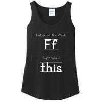 Letter Of The Week FF Sight World This Funny Teacher Life Ladies Essential Tank