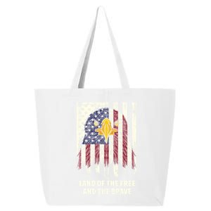 Land Of The Free And The Brave Proud American Honored Usa Gift 25L Jumbo Tote