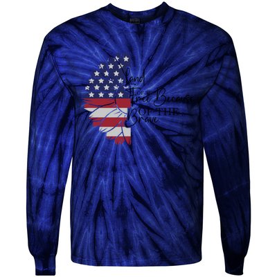 Land Of The Free Because Of The Brave Tie-Dye Long Sleeve Shirt