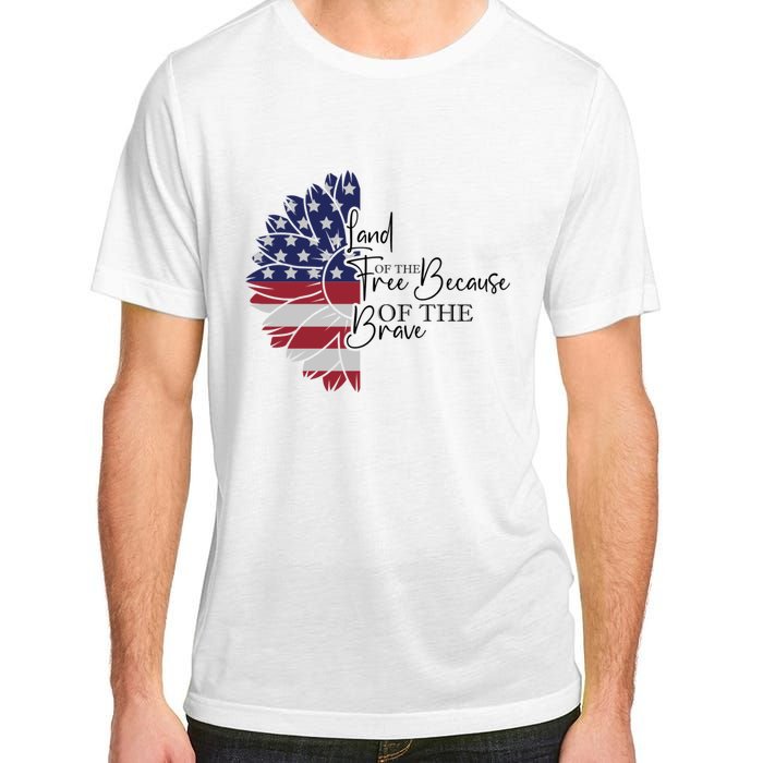 Land Of The Free Because Of The Brave Adult ChromaSoft Performance T-Shirt