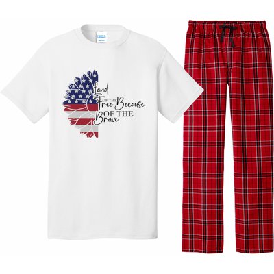 Land Of The Free Because Of The Brave Pajama Set