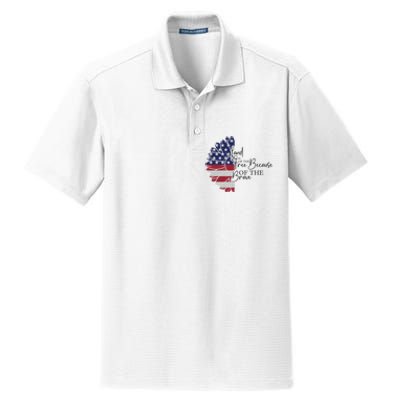 Land Of The Free Because Of The Brave Dry Zone Grid Polo