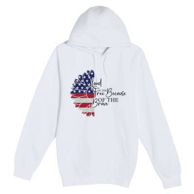 Land Of The Free Because Of The Brave Premium Pullover Hoodie