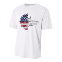 Land Of The Free Because Of The Brave Performance Sprint T-Shirt