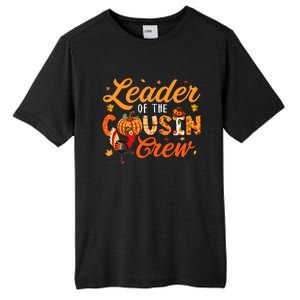 Leader Of The Cousin Crew Thanksgiving Fall Turkey Family Gift Tall Fusion ChromaSoft Performance T-Shirt