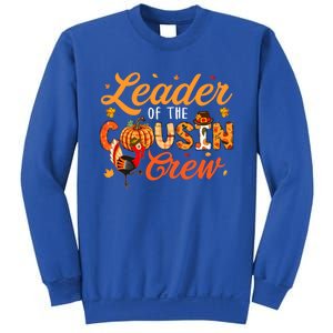 Leader Of The Cousin Crew Thanksgiving Fall Turkey Family Gift Sweatshirt