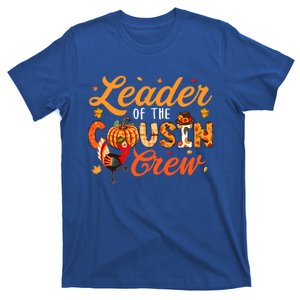 Leader Of The Cousin Crew Thanksgiving Fall Turkey Family Gift T-Shirt