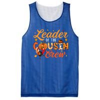 Leader Of The Cousin Crew Thanksgiving Fall Turkey Family Gift Mesh Reversible Basketball Jersey Tank