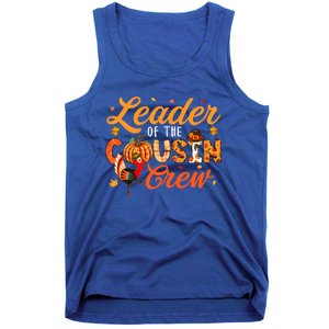 Leader Of The Cousin Crew Thanksgiving Fall Turkey Family Gift Tank Top