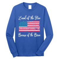 Land Of The Free Because My Grandpa Is Brave Veterans Gift Long Sleeve Shirt