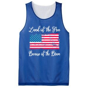 Land Of The Free Because My Grandpa Is Brave Veterans Gift Mesh Reversible Basketball Jersey Tank