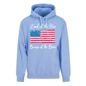 Land Of The Free Because My Grandpa Is Brave Veterans Gift Unisex Surf Hoodie