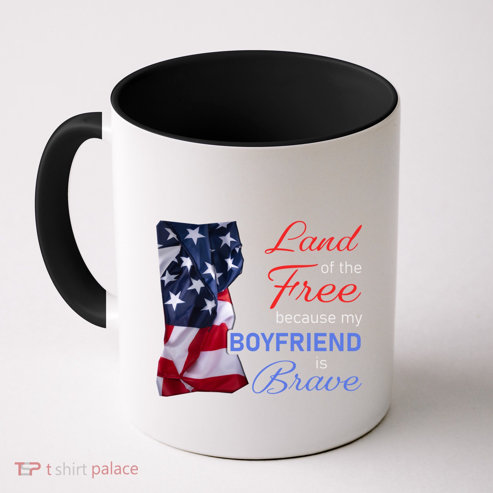 Land Of The Free Because My Friend Is Brave Veterans Day Gift Mug