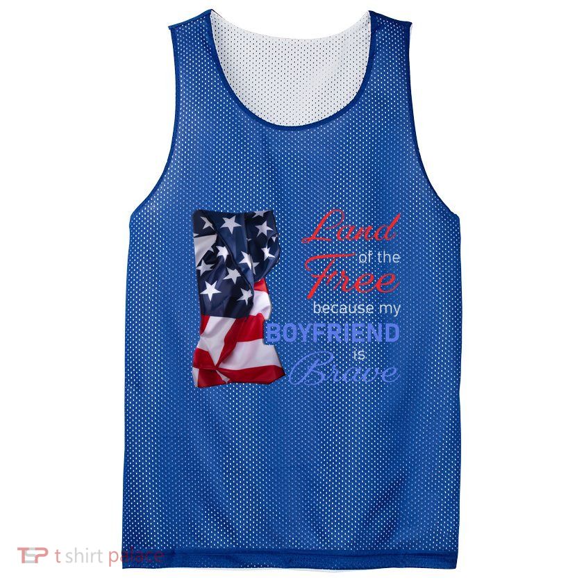 Land Of The Free Because My Friend Is Brave Veterans Day Gift Mesh Reversible Basketball Jersey Tank