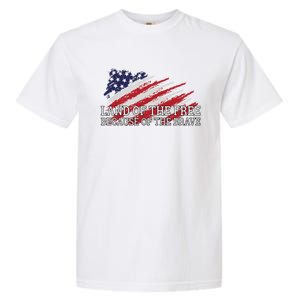 Land Of The Free Because Of The Brave Veterans Day Cool Gift Garment-Dyed Heavyweight T-Shirt