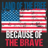 Land Of The Free Because Of The Brave 4th Of July Usa Flag Cool Comfort Performance Bucket Hat