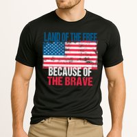 Land Of The Free Because Of The Brave 4th Of July Usa Flag Cooling Performance Crew T-Shirt