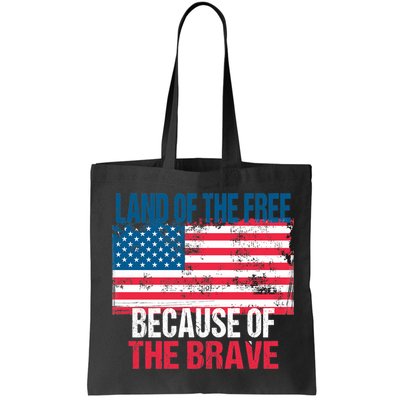 Land Of The Free Because Of The Brave 4th Of July Usa Flag Bag