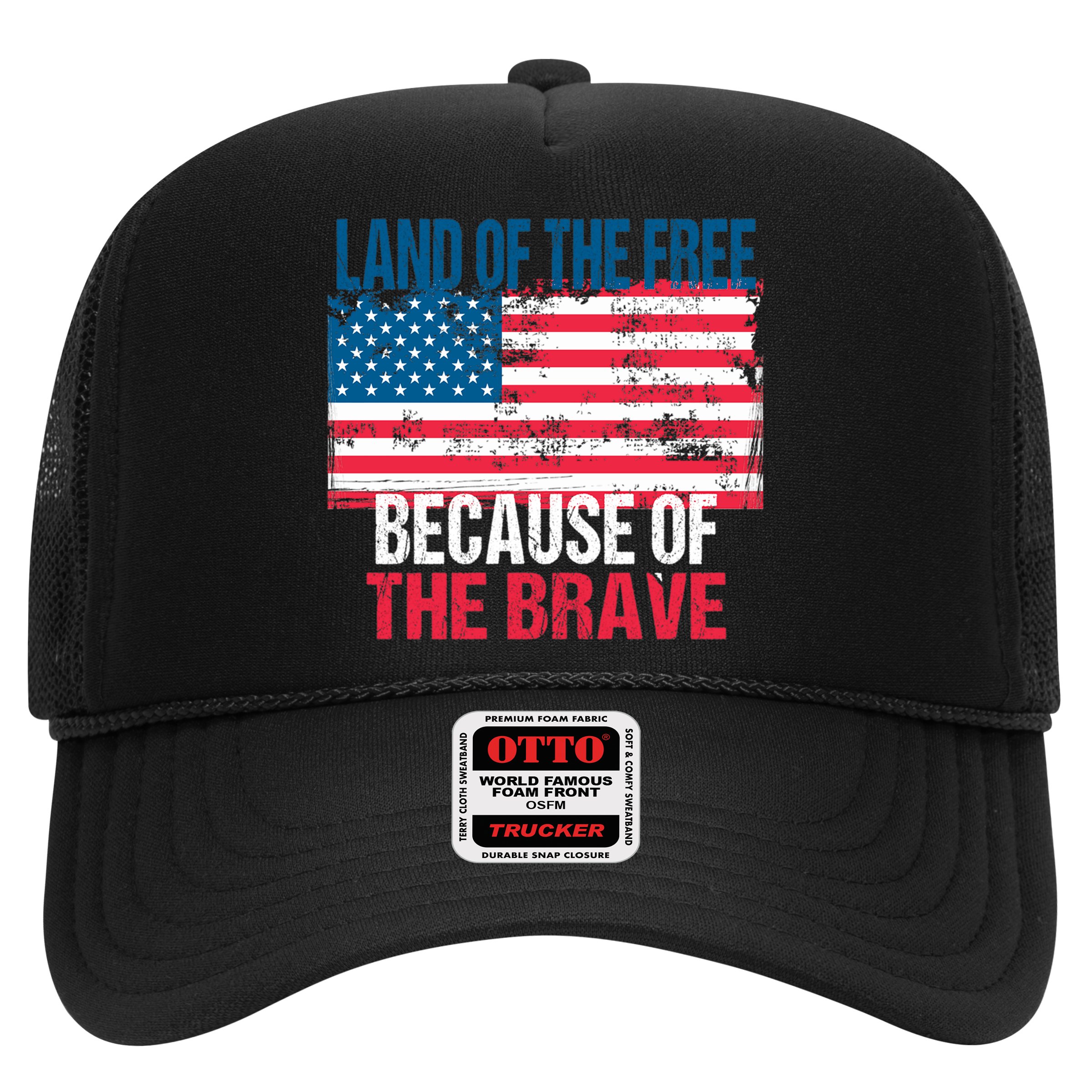Land Of The Free Because Of The Brave 4th Of July Usa Flag Hat