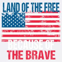 Land Of The Free Because Of The Brave 4th Of July Usa Flag Garment-Dyed Sweatshirt