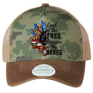 Land Of The Free Because Of The Brave Usa Gift Legacy Tie Dye Trucker Hat