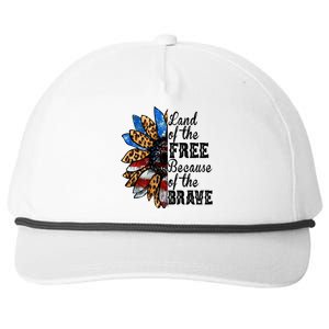 Land Of The Free Because Of The Brave Usa Gift Snapback Five-Panel Rope Hat