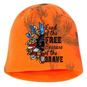 Land Of The Free Because Of The Brave Usa Gift Kati - Camo Knit Beanie