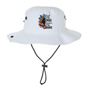 Land Of The Free Because Of The Brave Usa Gift Legacy Cool Fit Booney Bucket Hat