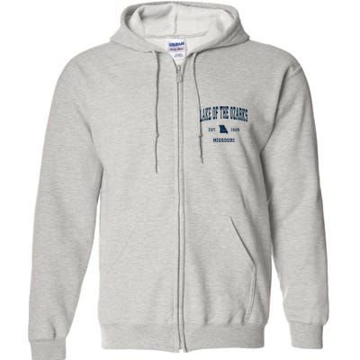 Lake Of The Ozarks Missouri Mo Vintage Sports Full Zip Hoodie