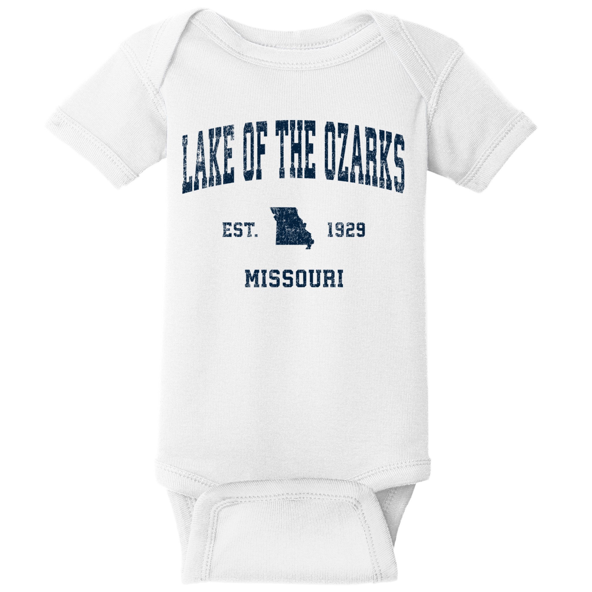 Lake Of The Ozarks Missouri Mo Vintage Sports Baby Bodysuit
