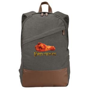 Lord Of The Wings Funny BBQ Chef Cook Gift Chicken Wings Cotton Canvas Backpack