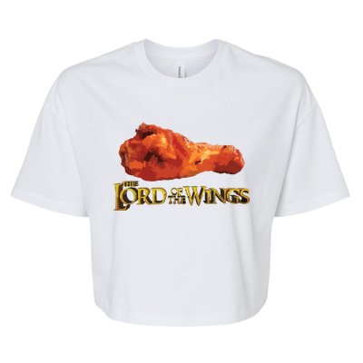 Lord Of The Wings Funny BBQ Chef Cook Gift Chicken Wings Bella+Canvas Jersey Crop Tee