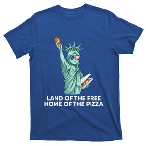 Land Of The Free Home Of The Pizza National Pizza Day Funny Gift T-Shirt