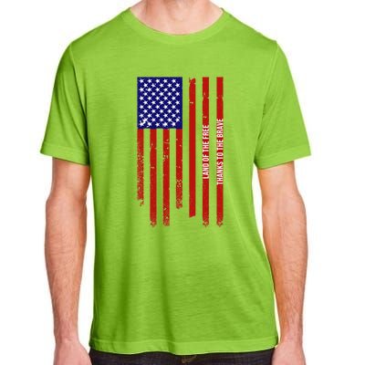 Land Of The Free Thanks To The Brave Veterans Day Gift Adult ChromaSoft Performance T-Shirt