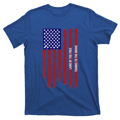 Land Of The Free Thanks To The Brave Veterans Day Gift T-Shirt