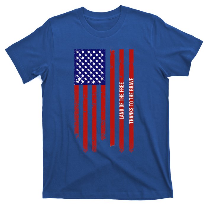 Land Of The Free Thanks To The Brave Veterans Day Gift T-Shirt