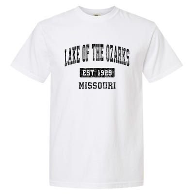 Lake Of The Ozarks Missouri Mo Vintage Established Sports Design Garment-Dyed Heavyweight T-Shirt