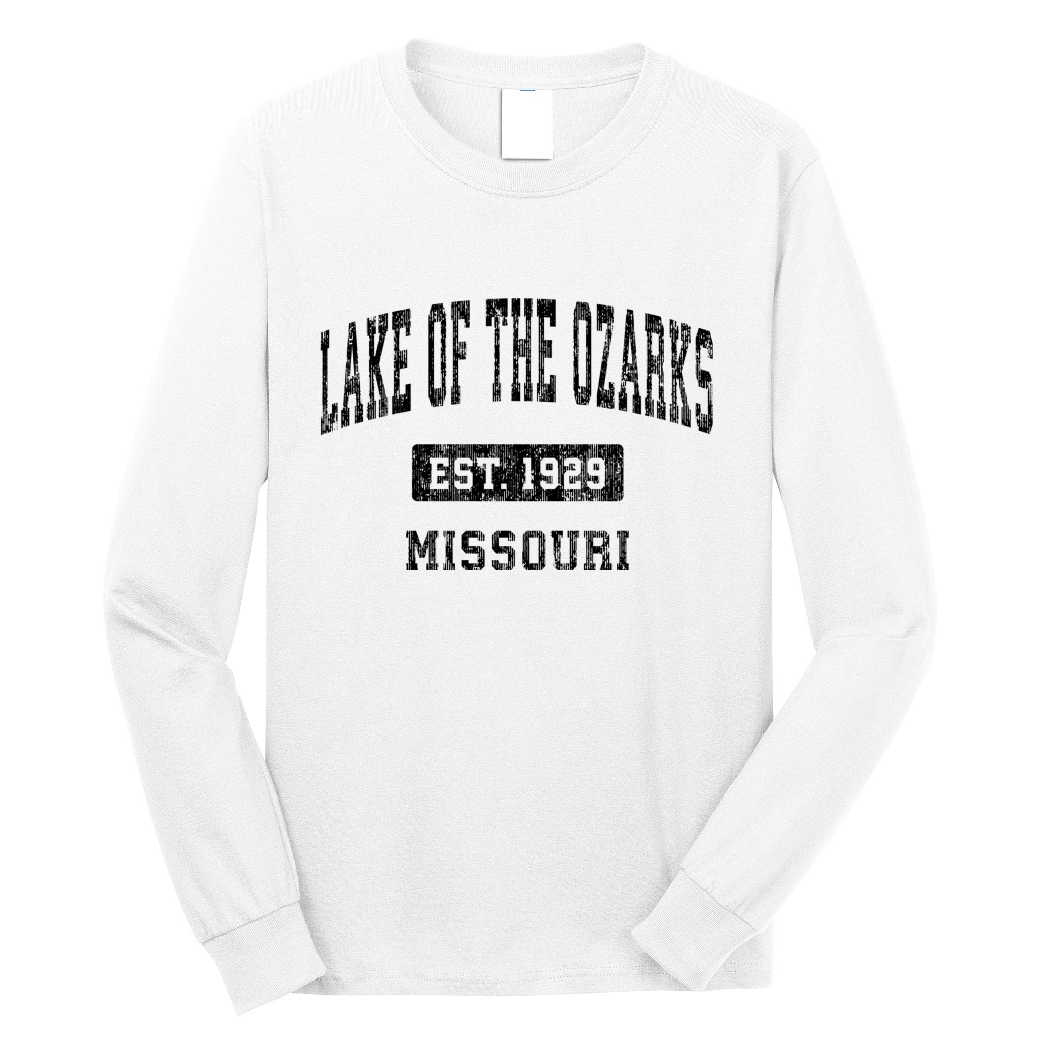 Lake Of The Ozarks Missouri Mo Vintage Established Sports Design Long Sleeve Shirt
