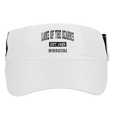 Lake Of The Ozarks Missouri Mo Vintage Established Sports Design Adult Drive Performance Visor