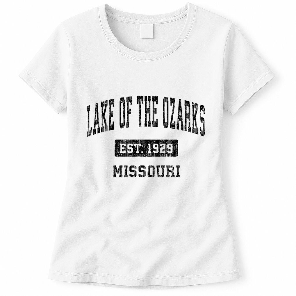 Lake Of The Ozarks Missouri Mo Vintage Established Sports Design Womens T-Shirt